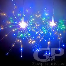 Fireworks Led String Lights Multi Color Starburst Glowproducts Com