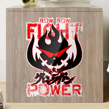 Row Row FIGHT the POWER Sticker for Sale by xAmalie 
