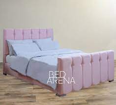Designer Plush Velvet Queen Bed Bed