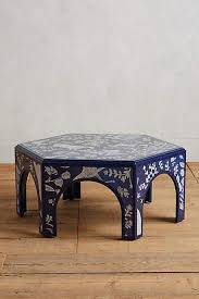 Julian faux ostrich tray ottoman/coffee table, navy by safavieh (3) $493. Navy Meadowscape Coffee Table