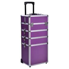 aluminum rolling cosmetic case purple