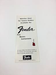 Fender Color Chart 1963 Case Candy Telecaster Stratocaster