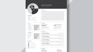 Executive curriculum vitae (cv) sample used when applying for positions that require more than five years of relevant work experience. Free Black And White Curriculum Vitae Template With Modern Design