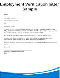 Letter Format For Employment Verification Employer Verification