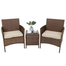 Pe Rattan Wicker Chairs With Cushions