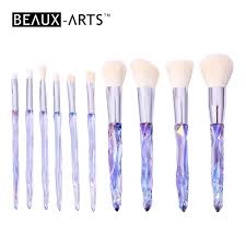10pcs crystal makeup brush set