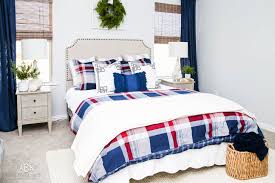 plaid holiday guest bedroom a