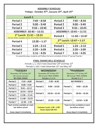 bell schedule overview