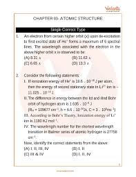 Atomic structure questions for your custom printable tests and worksheets. Jee Advanced Atomic Structure Important Questions