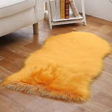 fluffy fur non slip faux sheepskin rug