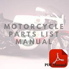 motorcycle parts list pdf manual
