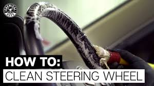 to clean stained leather steering wheel