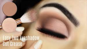easy eye makeup using two eyeshadows