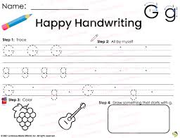happy handwriting g