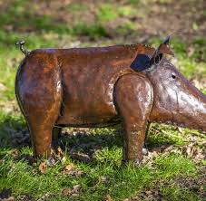 Hand Crafted Metal Pig
