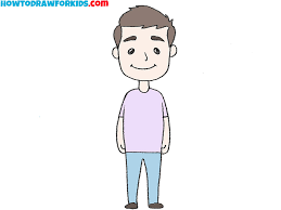 how to draw a cartoon human easy