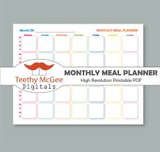 12 Monthly Menu Template Free Psd Eps Format Download Free