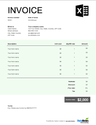 Free Excel Invoice Template Download Customize Get Paid Easily
