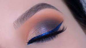 glam smokey eyes tutorial with blue