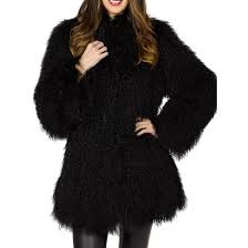 Women S Winter Black Fur Mongolian Coat