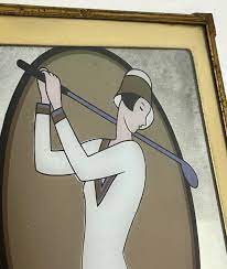 Art Deco Lady Golf Mirror Wall Art