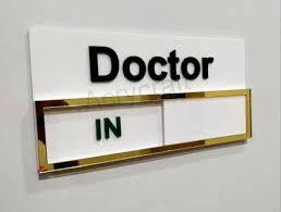 Acrylic Sliding Name Plate For Office