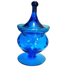 empoli italian art glass capri blue