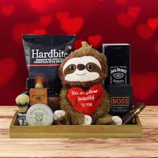 Contents gift box ideas for your boyfriend diy valentines day gifts for him with date activities Valentine S Gift Basket For Him Hazelton S Usa