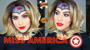 miss captain america halloween makeup