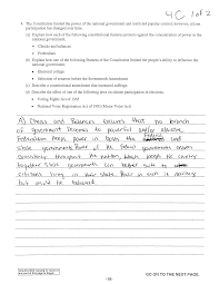 ap united states government and politics student sample question  