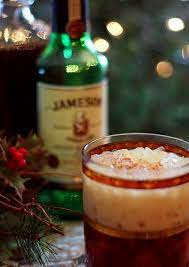 6 large eggs 1 cup granulated sugar 2 cups whole milk 1 cup heavy cream 1/2 to 1 1/2 cups bourbon, rum, brandy. Eggnog With Coffee Liqueur Kahlua And Jameson Irish Whiskey Holiday Cocktail Recipe Christmas Cocktails Hot Buttered Rum