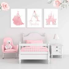 Set Of 3 Princess Prints Girls Bedroom