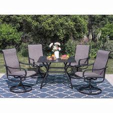 Metal Square Patio Outdoor Dining Set