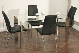 Kansas 1 4m Glass Dining Table With 4