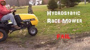 This type of lawn mower depends exclusively on fuel. Hydrostatic Racing Mower Fail Youtube