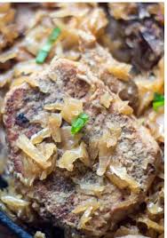 baked pork chops and sauer recipe