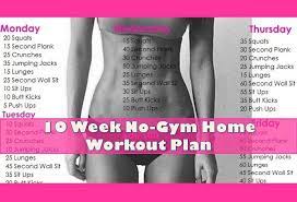 10 Week No Gym Home Workout Plan Kitchme