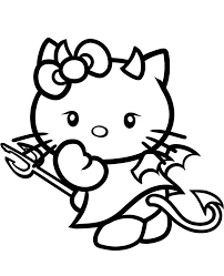 Plus, it's an easy way to celebrate each season or special holidays. Devil Hello Kitty Coloring Page Free Printable Coloring Pages For Kids