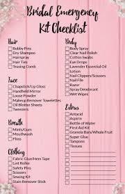 bridal emergency kit checklist the