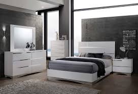 Modern Stoney White 6 Pc Queen Bed