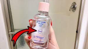 dump baby oil in your shower and watch