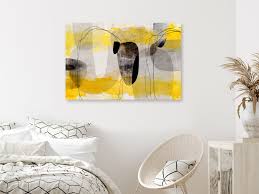 Canvas Painting Abstraction Yellow