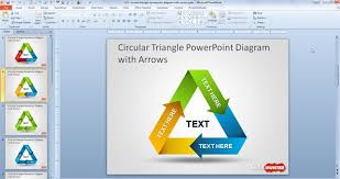 Free Circular Triangle Powerpoint Diagram With Arrows