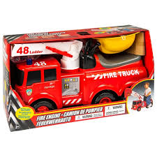 Action Fire Engine And Toy Helmet