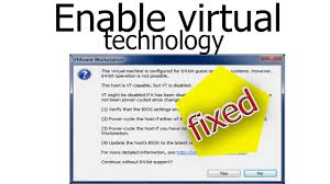 enable virtualization technology vt x