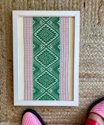 Framed Textile Wall Art In Hand Loomed