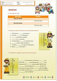 Play our grammar games and have fun while you learn. The Imperative Elementary Worksheet