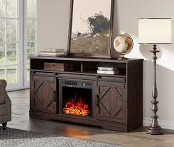 farmhouse electric fireplace tv stand