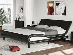 Queen Faux Leather Upholstered Bed