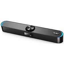 Not all speakers nowadays feature aux input. Njsj V 198 Computer Speakers Usb Powered Wired Sound Bar Speaker 3 5mm Aux Input With Led Atmosphere Light Stereo Desktop Speaker For Pc Laptops Tablets Cellphone Tv Black Walmart Com Walmart Com